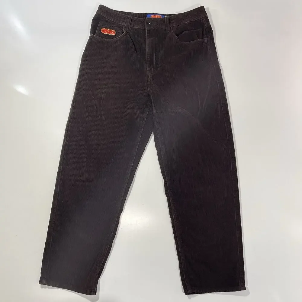 Empyre Relaxed Fit Corduroy Pants Mens 30 Brown Baggy Skate Skater Y2K Cords